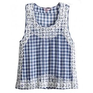 Calypso St Barth Yunes Embellished Gingham Top